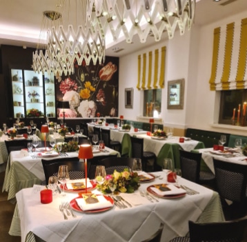 Innenansicht des Pop-Up Restaurant im Hotel Goliath am Dom