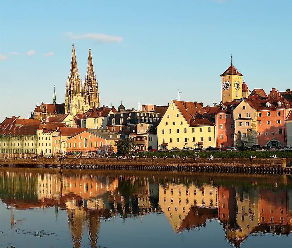 Foto mit Skyline von Regensburg