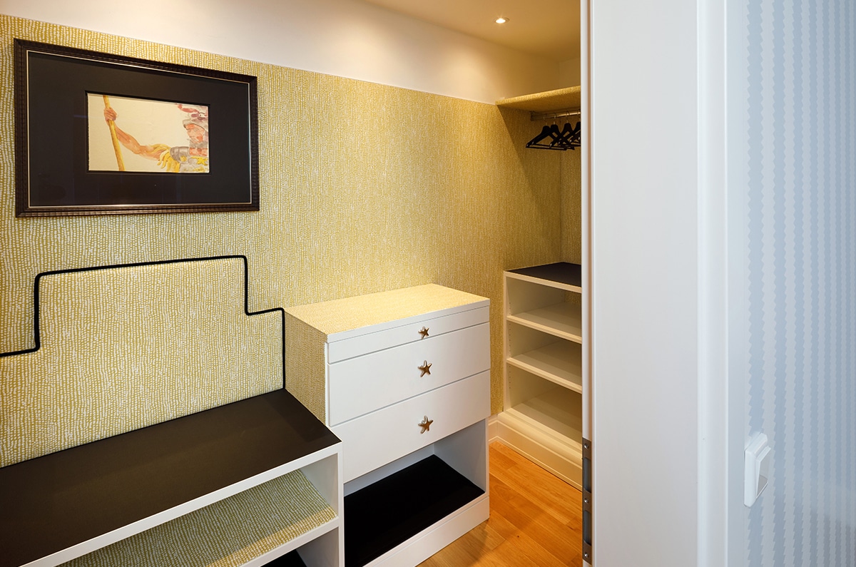 Begehbarer Schrank in der neuen Suite des Goliath