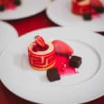 Dessert mit Erdbeere
